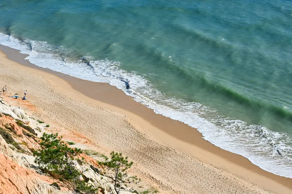 Albufeira beach seen from above